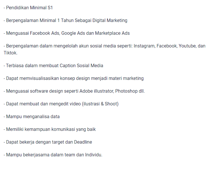fakhrusyay's tweet photo. Judulnya "Marketing Design" tapi ternyata nyari digital marketing, social media officer, copywriter, graphic design, videographer, video editor, data analyst #lokerseram #n666eri https://t.co/Ci41WQbWds