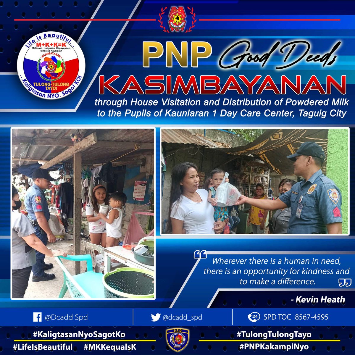dcadd_spd's tweet image. KASIMBAYANAN through House Visitation and Distribution of Powdered Milk to the Pupils of Kaunlaran 1 Day Care Center, Taguig City

Read more: facebook.com/photo/?fbid=57…

#LifeIsBeautiful
#KaligtasanNyoSagotKo
#TulongTulongTayo
#MKKequalsK
#PNPKakampiNyo