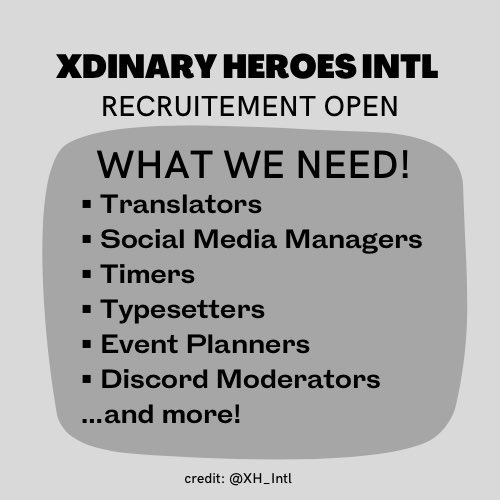 Hello guys, we are back and recruiting again!

#XdinaryHeroes #엑스디너리히어로즈 #KPOP
