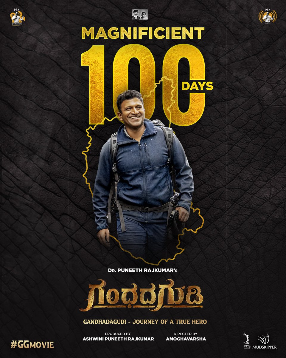 The journey of a real hero - #Gandhadagudi completes 100 days!
#DrPuneethRajkumar