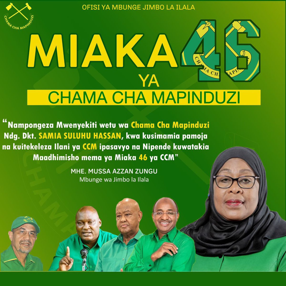 Zungumussa's tweet photo. Heri ya Kuzaliwa kwa Chama Cha Mapinduzi @ccm_tanzania https://t.co/IH3qR4NceC