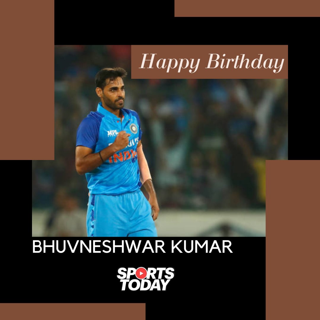 Happy birthday to Indian pacer Bhuvneshwar Kumar    