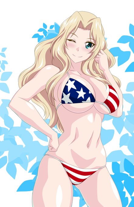 ケイさん星条旗ビキニ 