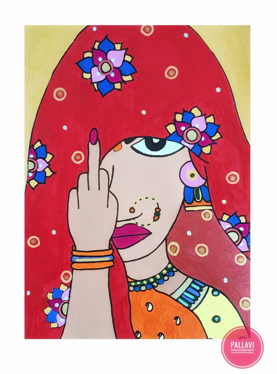 Sunday Mood. Have a fakaafak morning haters 😃 
Art Pallavi 

#mithilaart #nepaliart