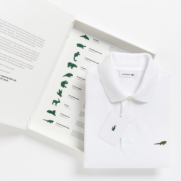 #lacoste earns the respect of thousands by replacing the iconic crocodile logo to raise awareness about the 10 endangered species #savethespecies #GRA491