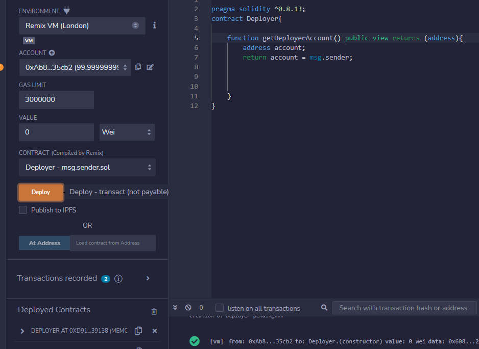 bano_kauser's tweet photo. Ethereum Smart Contract Programming 
Solidity Basic 
msg.sender use in Solidity as a Address  who deploy the function of contract .It give account Address of anyone who deploy. https://t.co/wuxyoymMw8
