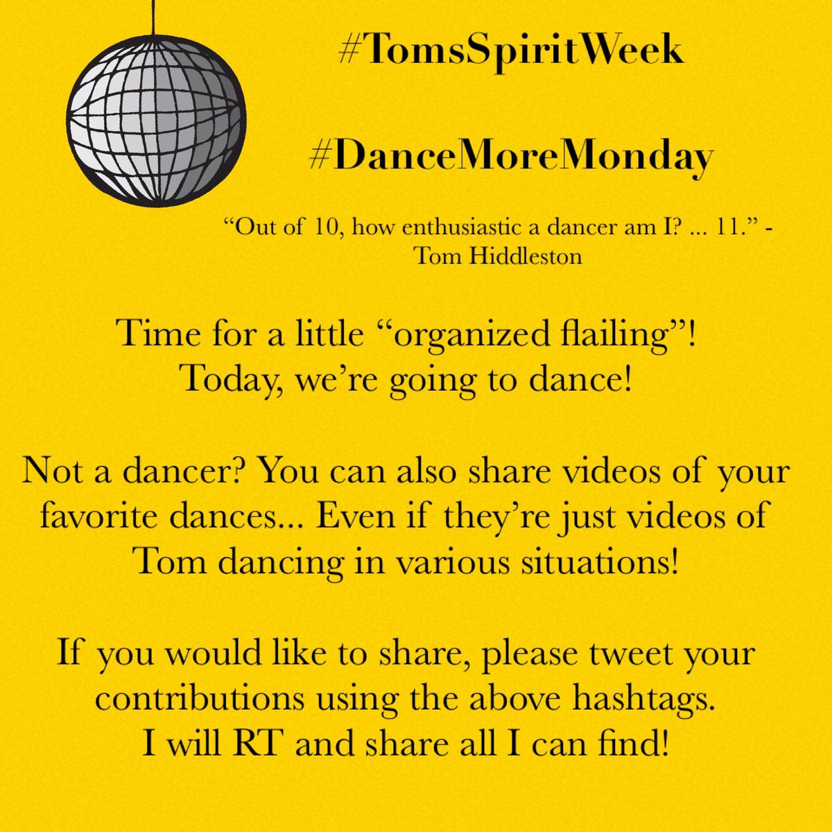 HiddlesEducates's tweet photo. #TomsSpiritWeek continues with #HiddleSongSunday, followed by #DanceMoreMonday (these two really go well together!). I love getting new song suggestions every year!
#TomHiddleston #TSW2023 https://t.co/y8mEfjCpzO