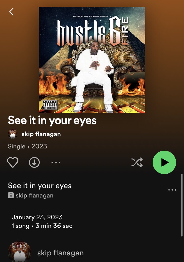 TRUMUSIC_Ent's tweet photo. Head over to Spotify and check out @skipflanagan and his new track “See It In Your Eyes”. He’s making waves on our hot Spotify playlist along with all other streaming platforms! Check out the track below!

@skipflanagan 🔥

Be sure to follow the Artist!

https://t.co/SxgtsGAgr8 https://t.co/KUfl13kipM