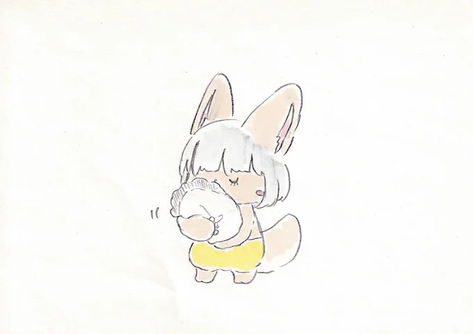 牡蠣を寝かしつけるナナチちゃん。#イラスト #メイドインアビス 