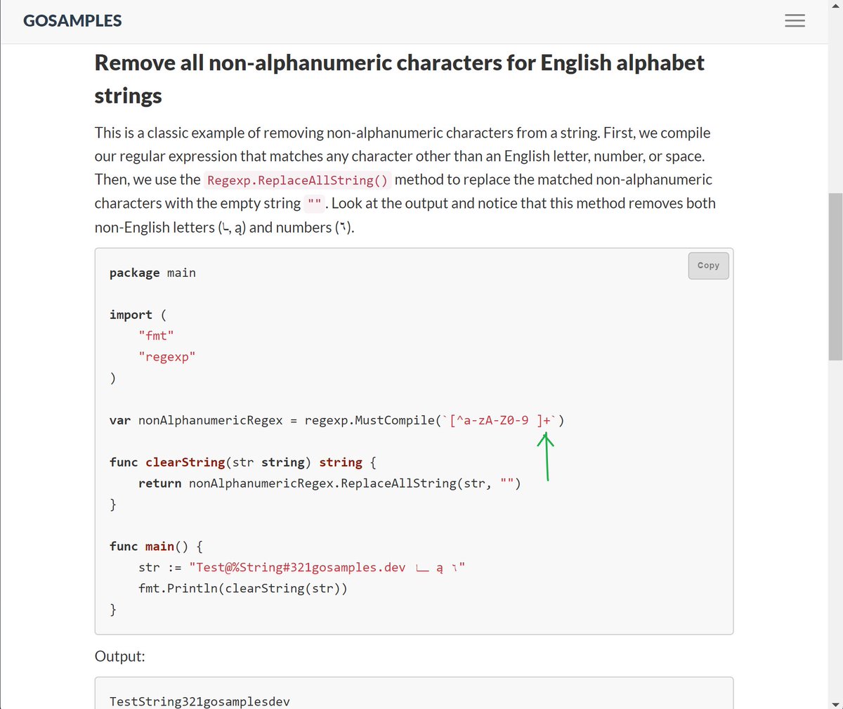 Remove the "+" for a ~11% performance improvement.
