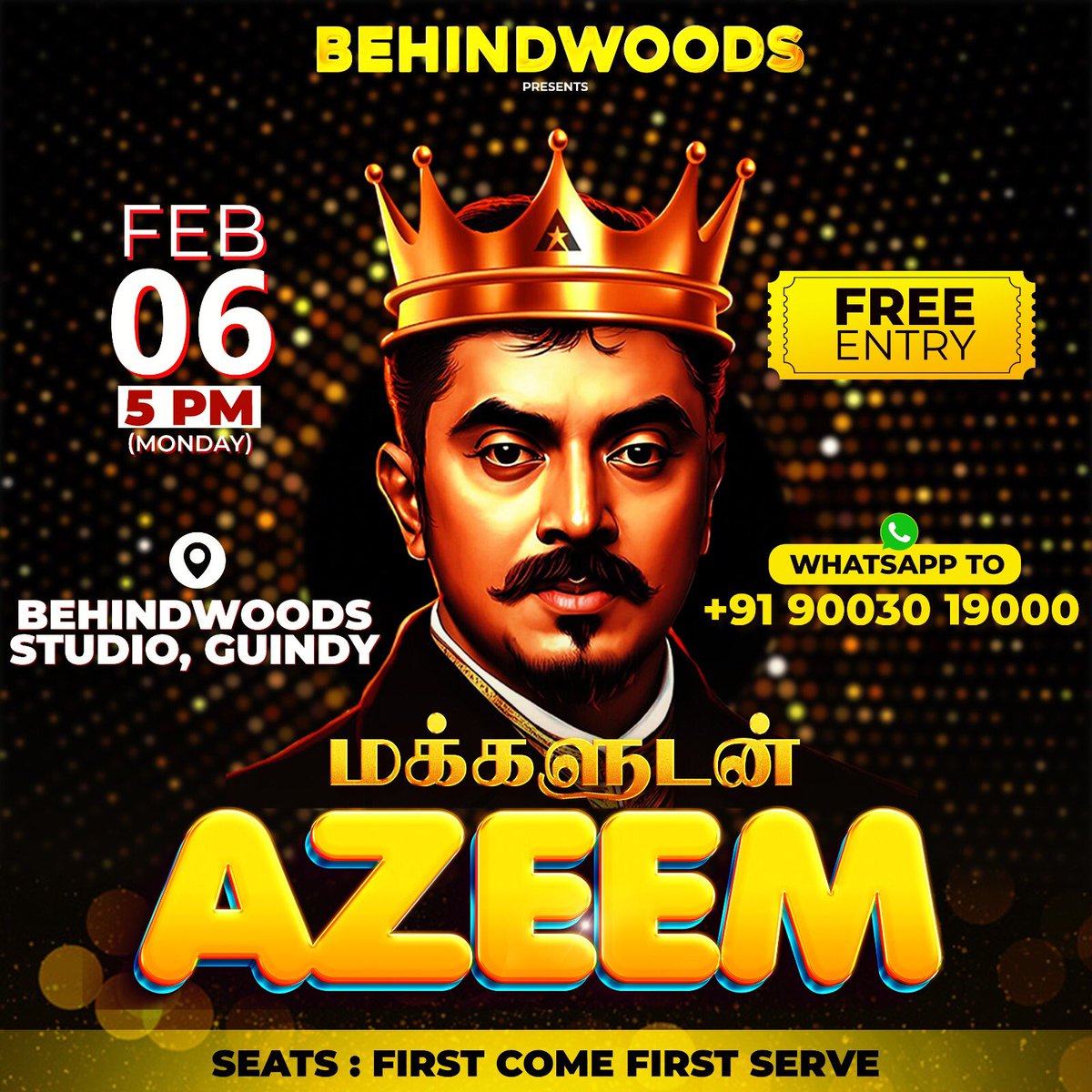 The updates y’all been waiting for. Save the Date! See you soon Makkaley ♥️

#Azeem #TeamAzeem #MakkalNayaganAzeem #BiggBossTamil #BiggBossTamil6 #VijayTelevision #DisneyPlusHotstarTamil