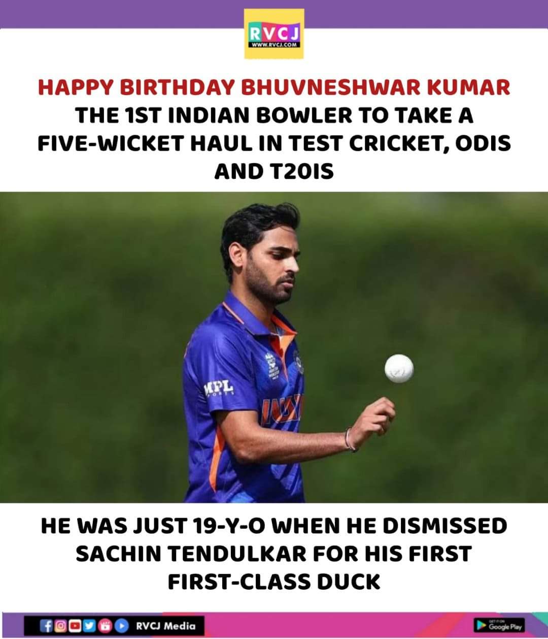 Happy Birthday Bhuvneshwar Kumar      