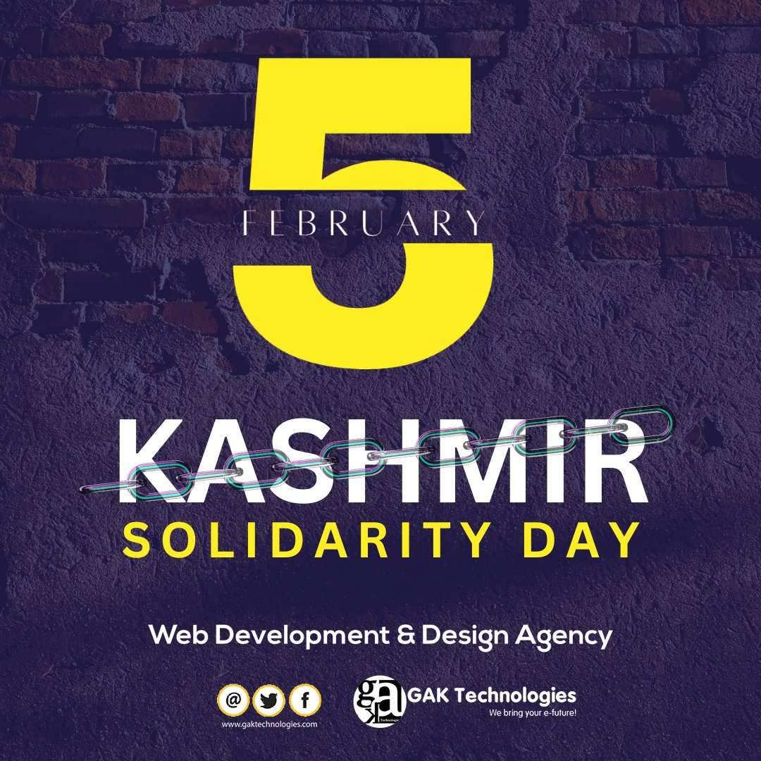 GAKTechnologies's tweet image. We are with our Kashmiri brothers in their struggle for independence!
.
Kashmir Solidarity Day!
.
#kashmirday2023 #kashmirday #5thFeb #KashmirSolidarityDay #StandWithKashmir #kashmirday #kashmirsolidarityday #pakistan
#kashmirdairies