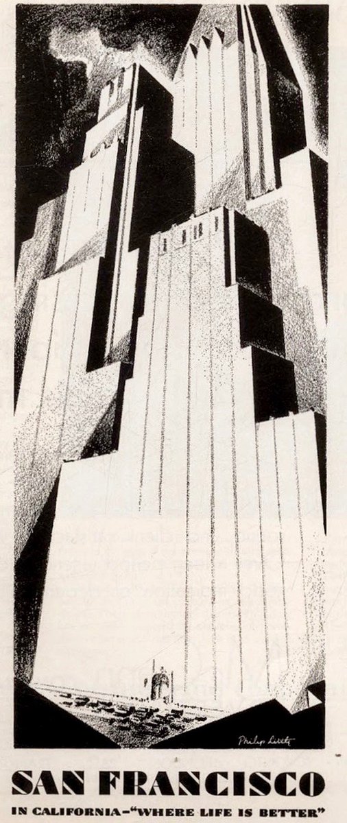 LRonLacy's tweet photo. In #FEBRUARY 1930
‘San Francisco in California - “Where Life Is Better”
Illustration by Philip Little (1857-1942)
#illustration #illustrationart #illustrationartists #PhilipLittle #SanFrancisco #California #cityscape #skyscrapers #precisionism https://t.co/WChvMxaJz6