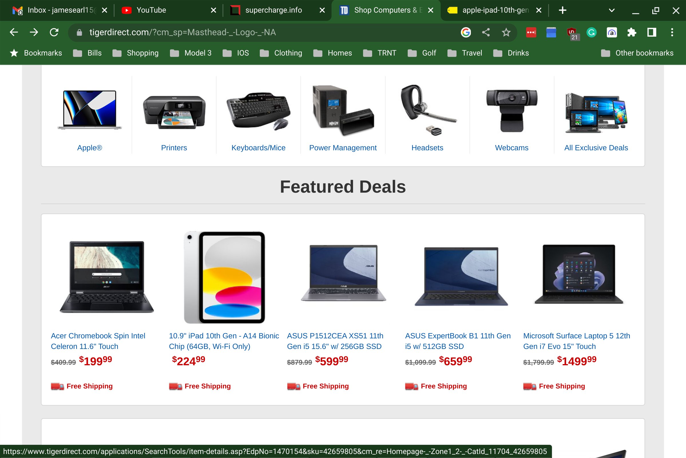 Joe Rossignol on Twitter: "TigerDirect offering 50% off a bunch of