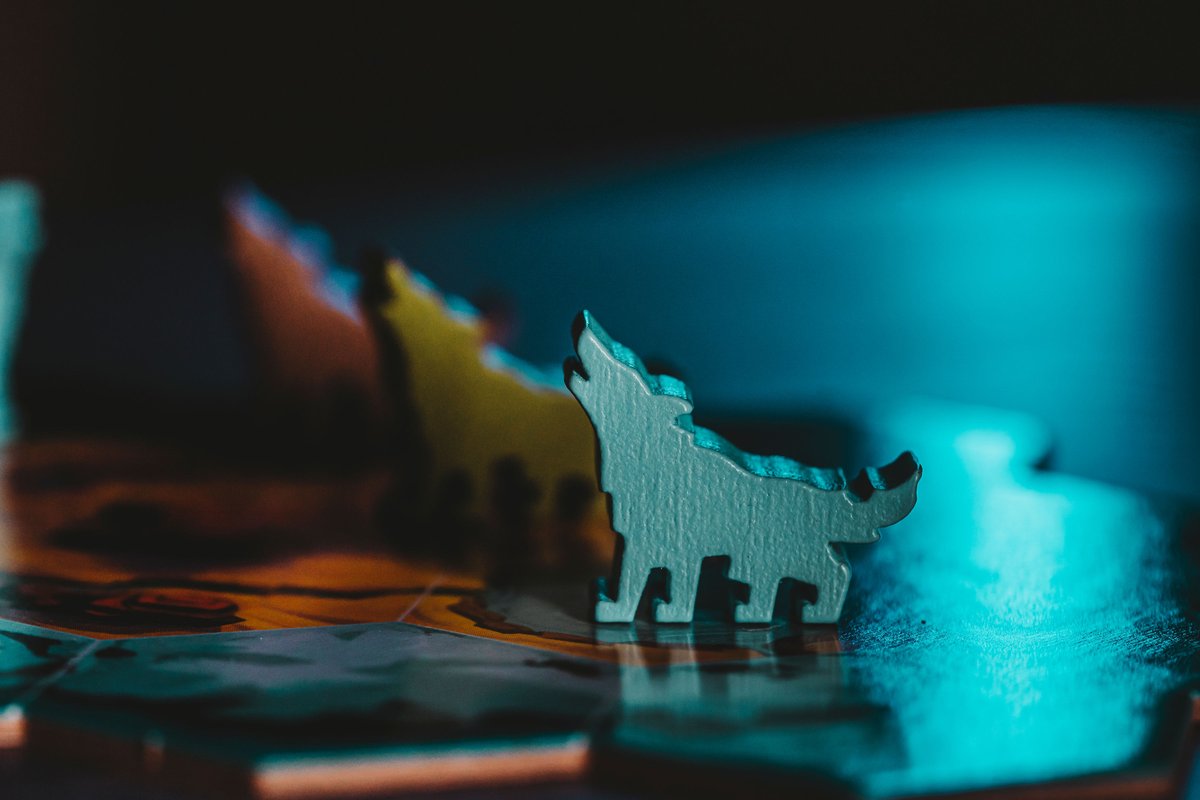 BoardGameGhee's tweet image. I am absolutely floored by these shots of @Pandasaurusgame #TheWolves by one of my closest friends, @CameronThomsen who is one of the best photographers I know! @StoicHamster ...you seein' this? #boardgamephotography #boardgames #awoo
