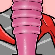 きのこの山かなと思われるものを描いている 