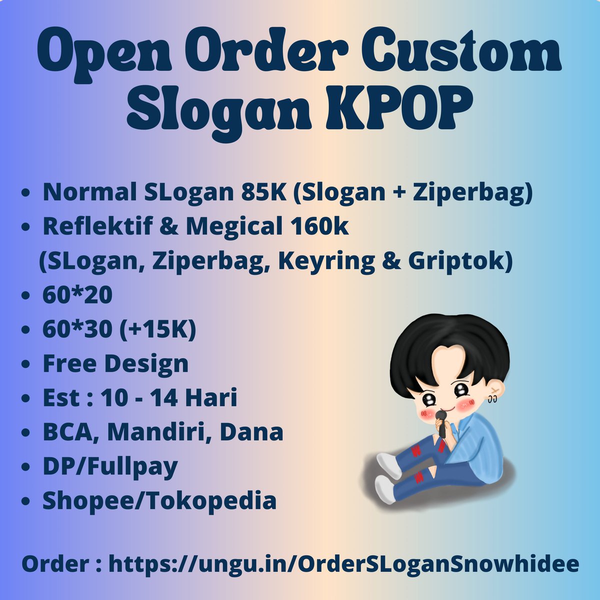 Open Cetak/Custom slogan 🥰 tweet media