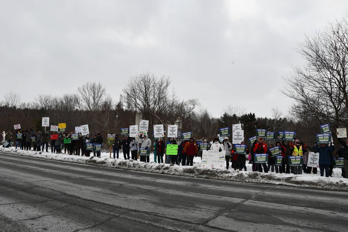 Great to see so many people at the Dumfries Conservation Area on one of the coldest days of the year to speak up for wetlands, protest Bill 23, support the GRCA & send a strong message to Doug Ford to keep his #GreenbeltPromise.

#StopBill23
#WorldWetlandsDay2023