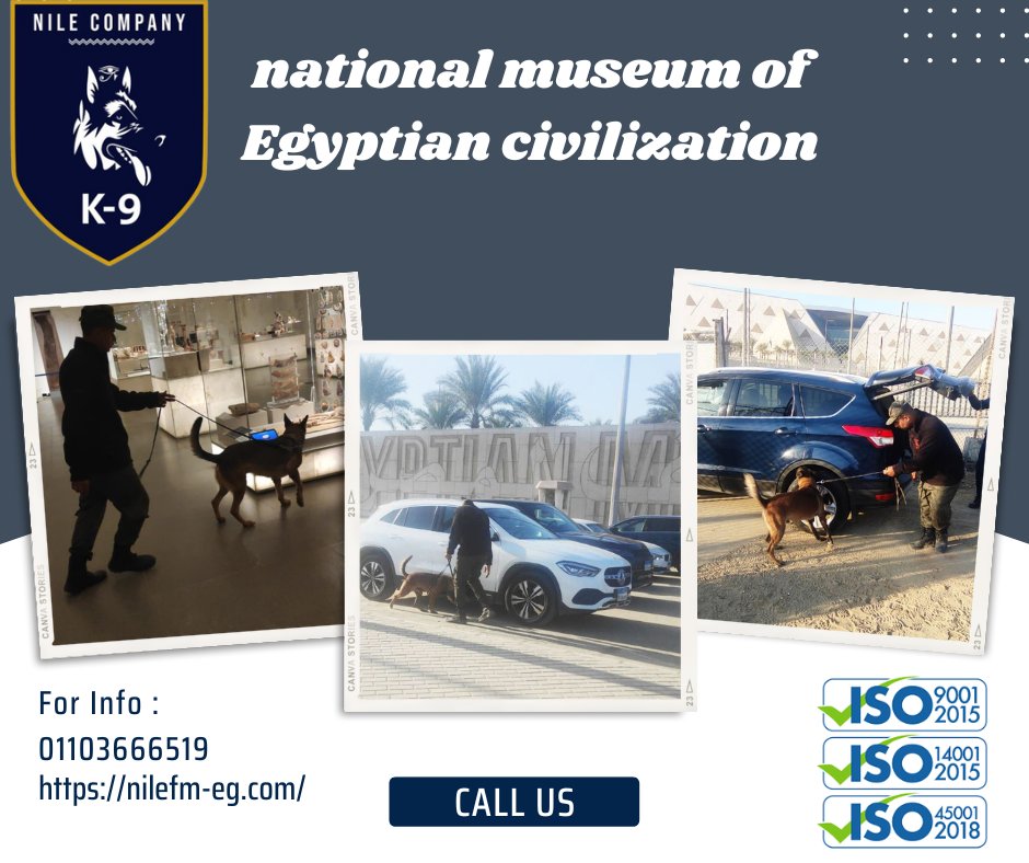 Protection dogs give you an unrivaled additional level of defense against potential threats to your company.
you can reach us at: 
01103666519
#k9 #facilitymanagement #security #dogs #guarding #management #Facilities #k9security #Egypt #museum #Egypt #service