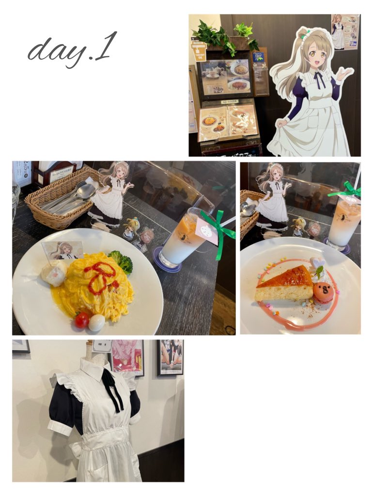 キュアメイドカフェ×ラブライブ!
ありがとうございました🥺✨🤍
内装もμ'sでいっぱいだし、μ'sの曲がずっと流れる空間でμ'sのメニューを楽しめたの本当に幸せだった、、😂︎💕︎ドリンク以外のカフェメニュー全制覇できたのでよかった…😌🫶ミナリンスキー大好き🥺💞
 #キュアメイドカフェ
 #lovelive 