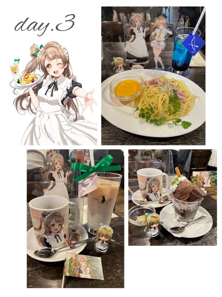 キュアメイドカフェ×ラブライブ!
ありがとうございました🥺✨🤍
内装もμ'sでいっぱいだし、μ'sの曲がずっと流れる空間でμ'sのメニューを楽しめたの本当に幸せだった、、😂︎💕︎ドリンク以外のカフェメニュー全制覇できたのでよかった…😌🫶ミナリンスキー大好き🥺💞
 #キュアメイドカフェ
 #lovelive 