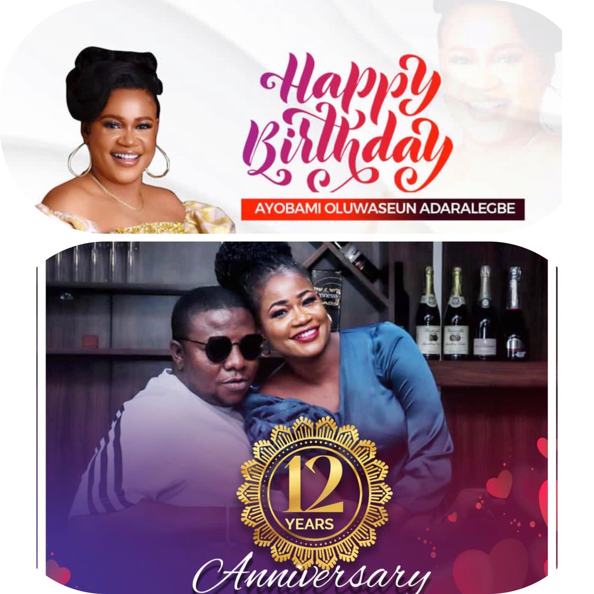realfemiadebayo's tweet photo. Happy Birthday to Her Excellency, Mrs Ayobami Seun Adaralegbe π
And congratulations to you on your 12th year perfect home.
May you celebrate more years & may your home continues rooting in God & His Grace.
@Akintayo_Tpumpy #adaralegbeayobami
#hbd #hwa #tpumpy https://t.co/WjER9oc4da