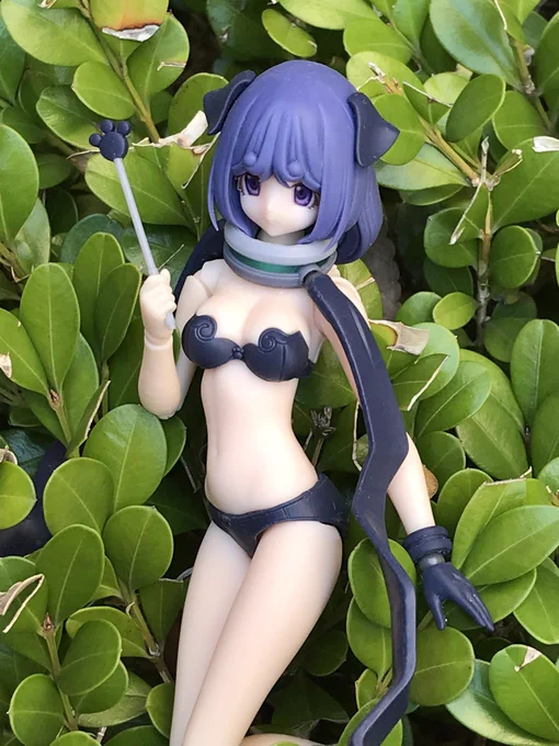 「パグミミ少女in action 」3DプリントキットによるアクションフィギュアカラーUVレジン製目はデカール。#造形師デビュー25周年 