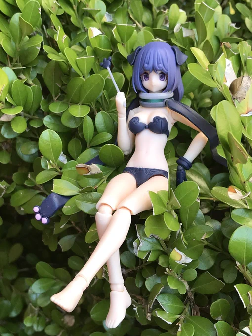 「パグミミ少女in action 」3DプリントキットによるアクションフィギュアカラーUVレジン製目はデカール。#造形師デビュー25周年 