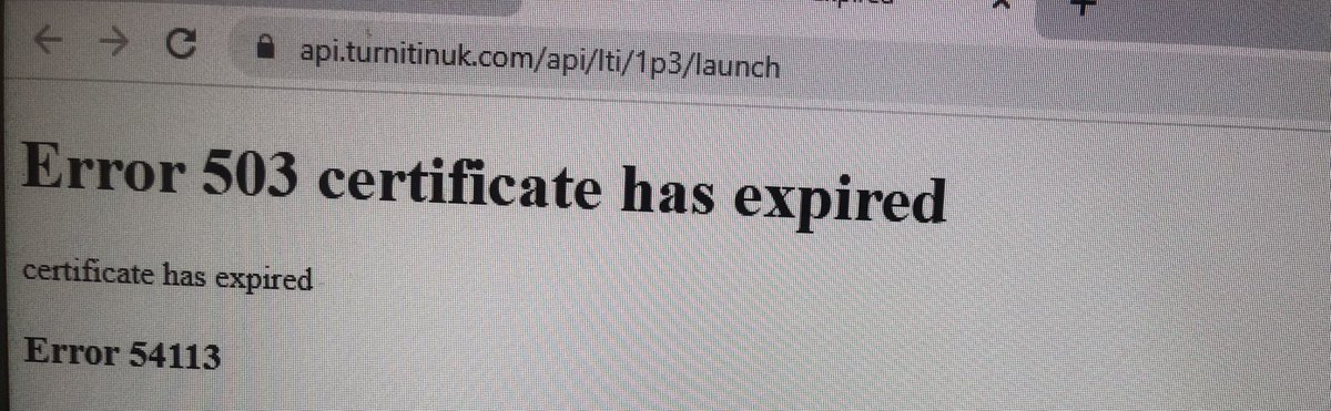 PouriaLiravi's tweet photo. @TurnitinStatus can you please advise if this error relates to your current system issues? https://t.co/pE5JlhW97n