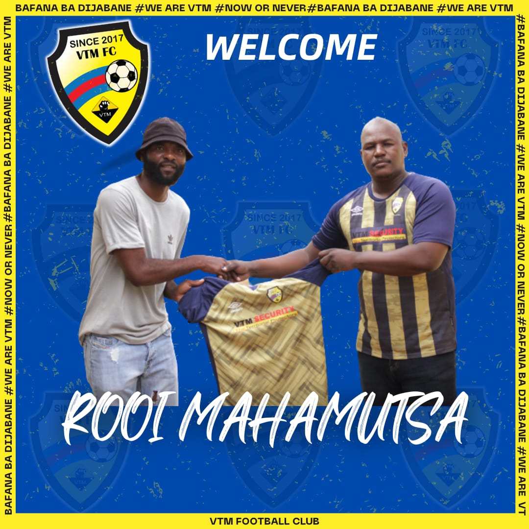 vtmfc1's tweet photo. @vtmfc1 WELCOMES ROOI.
"Petrus Rooi Mahamutsa was here with the purpose of motivating the players as well as sharing his experience."
" With what he displayed, on the field of play during training sessions we were left with no option but to sign him." Said VTM FC Manager https://t.co/77AeFuVZV4