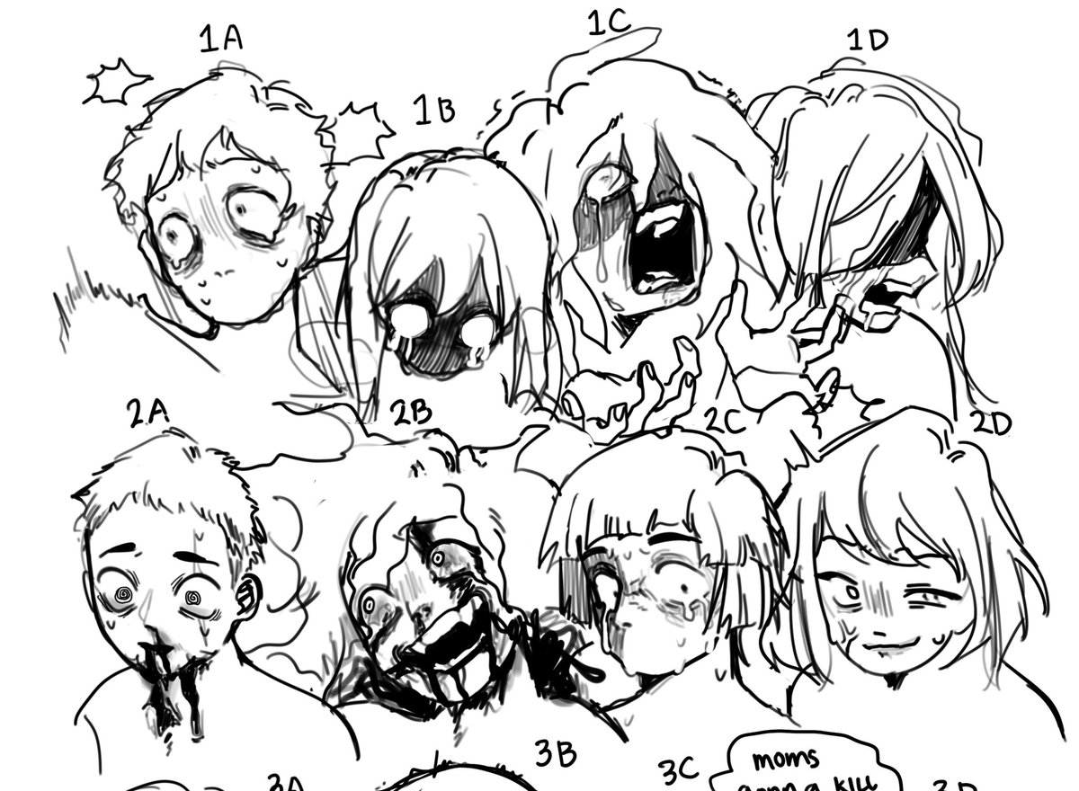 expression practice doodles 👊✨ 