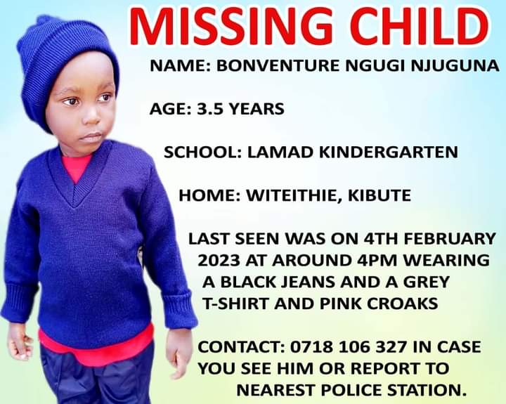 Help share untill the child is found