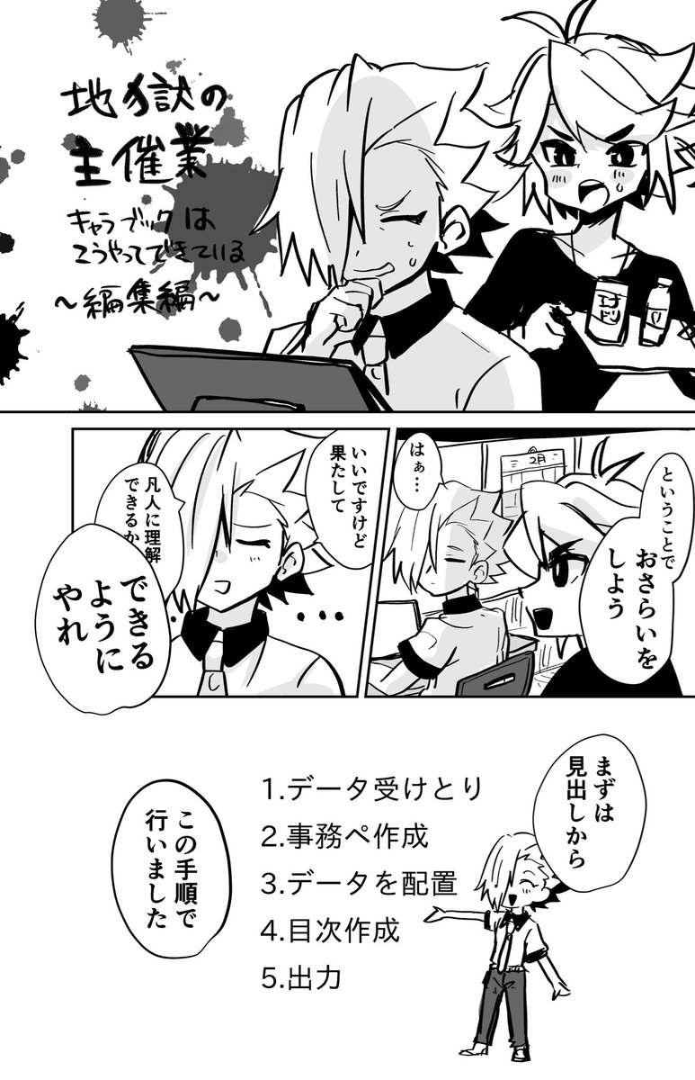 ちょっとタグの趣旨とそれますが、今回の編集がどんな感じに進行して行ったのかの覚書です
スオフブ風味でザックリお送りします
#創ブレキャラブック進捗