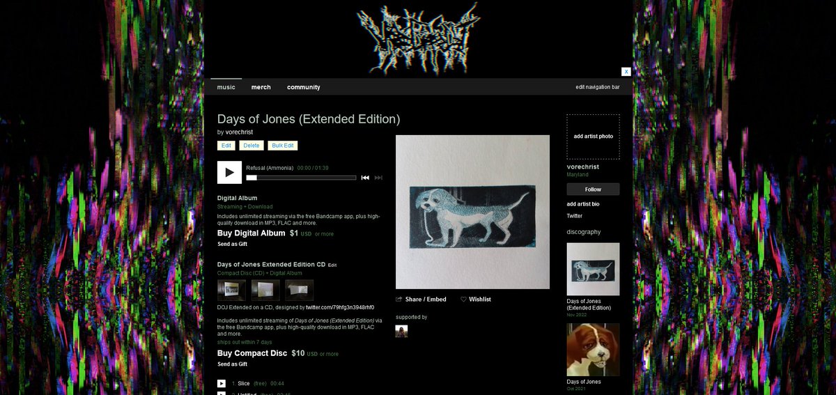 vorechrist's tweet photo. wanted to shout out @astroblur who designed the vc logo and bandcamp layout ✨ https://t.co/4cBSIczbmP