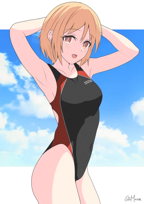 私は誰にでも競泳水着を着せる女。そしてこれはMP40の競泳水着。 