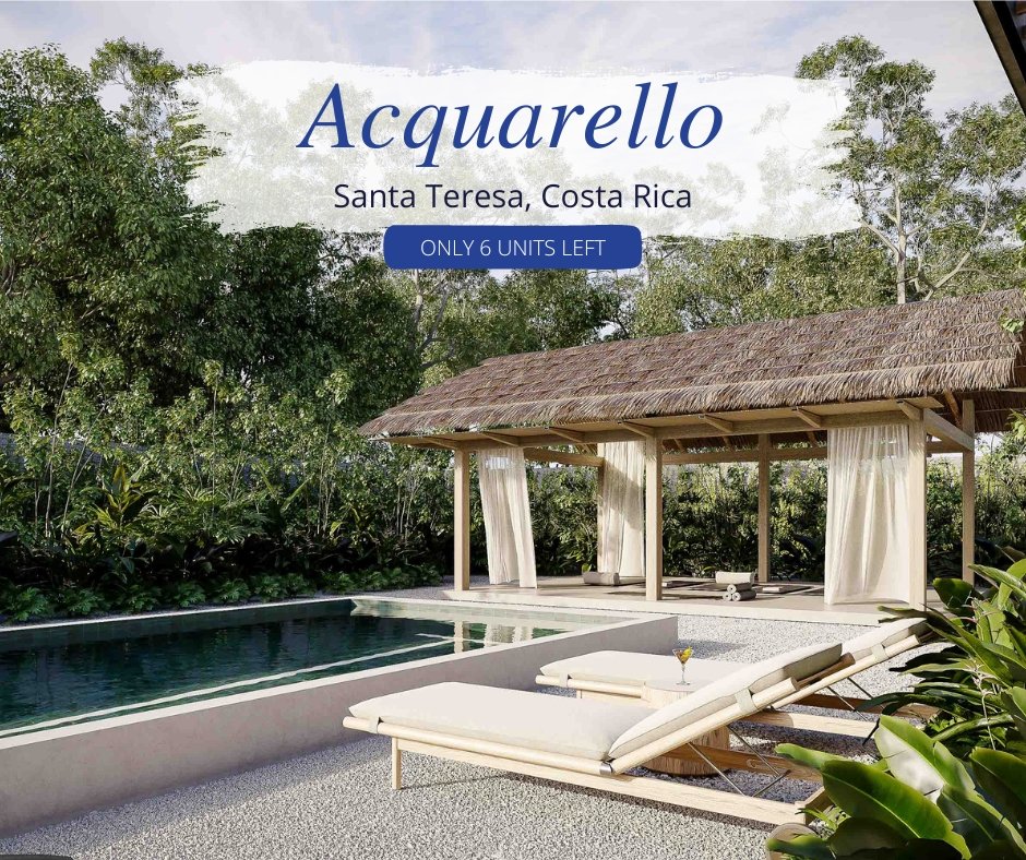 Embrace the quintessential Costa Rican experience at Acquarello, an incredible new development in Santa Teresa. Don't miss your chance to own one of these 25 homes immersed in pristine nature. Only 6 units left...

Details: 7thheavenproperties.com/real-estate/co…