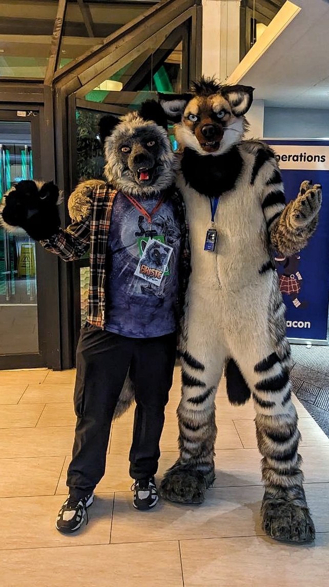 WuffBriste's tweet photo. Met the absolutely gorgeous @Skiewolf here at #Scotiacon23 🥰! https://t.co/BkMmJp5hAD