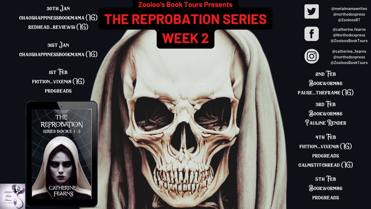 ZooloosBT's tweet photo. Review @prdg 
 
"Will really miss this off bunch of friends &amp; will secretly keep everything crossed that we see them again in the future."

➡️ https://t.co/ShA5ToOa04

@metalmamawrites @northodoxpress
#TheReprobationSeries #Sound
#ZooloosBookTours https://t.co/BfE4KCcR2S