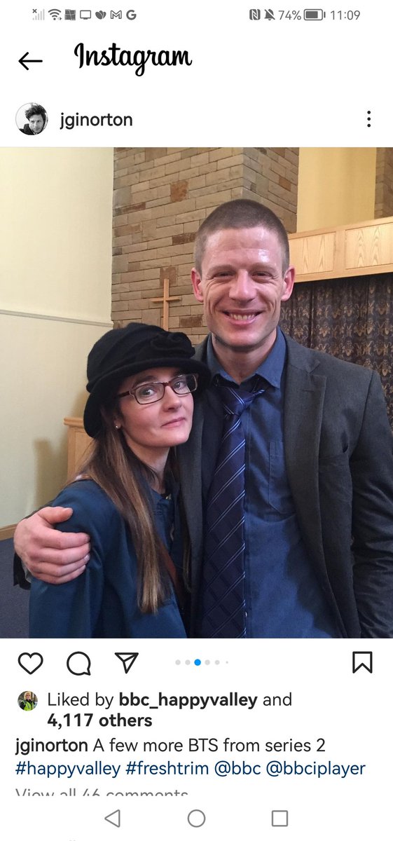 I love this behind the scenes of @jginorton and Shirley Henderson (always referred to as 'Moaning Myrtle' and 'Bridget Jones' BFF').
They worked incredibly well together.
Frances was creepy, desperate and scary 😱 #HappyValley #JamesNorton #ShirleyHenderson