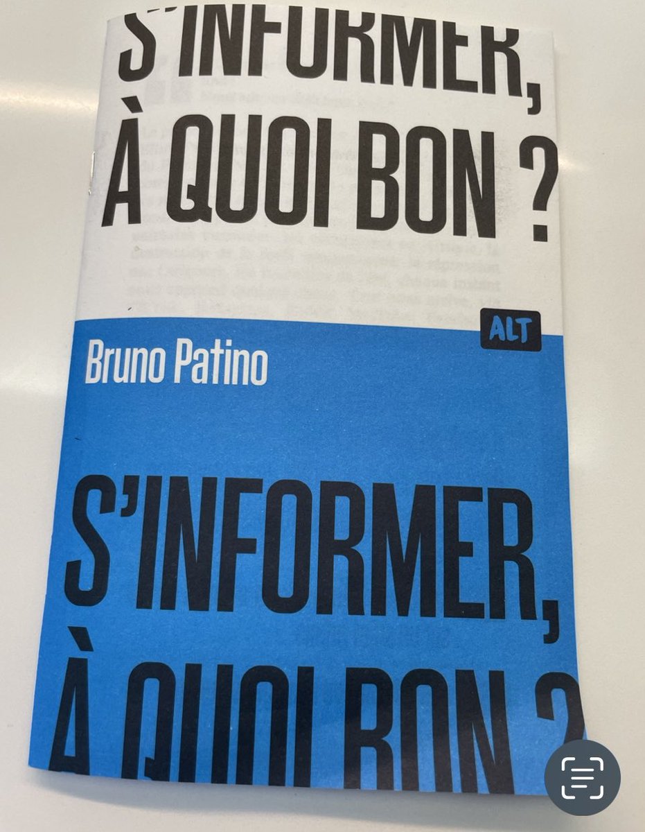 daorette's tweet image. A lire impérativement. „S‘informer, à quoi bon?“ de @brunopatino. Si t’as fait des #FF et des #JeudiConfession et t’as désespéré plus tard p.e. Ce n’est pas long mais pertinent à chaque ligne