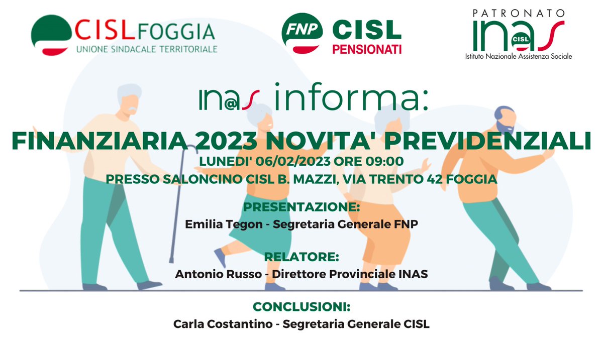 Antonio35131744's tweet photo. #formazione #finanziaria #2023 #inascisl #fnpcisl #Foggia https://t.co/I2YjJwjveR