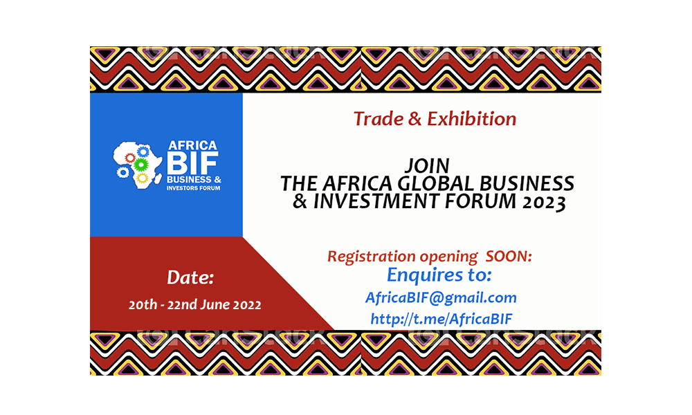 AfricaTradeZone's tweet photo. Coming Soon: #AfricaBusinessForum
Invitation to participation on Africa Business &amp; Investment Forum
(#AfricaBIF &amp; EXPO 2023)
Please mark your calendar for updates and share with colleagues . https://t.co/cfg01US1wq