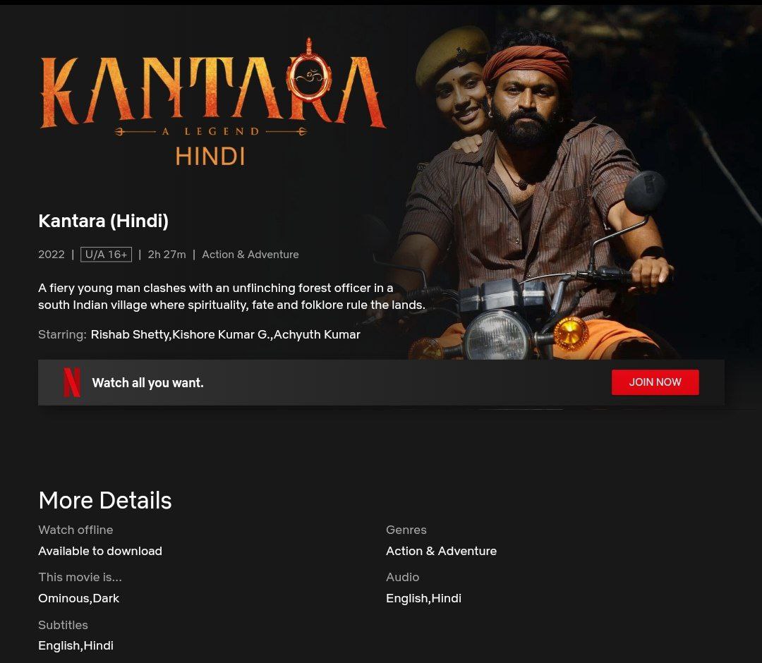 #Kantara Now Available in English Audio on Netflix

#KantaraonNetflix #KantaraTheLegend #RishabShetty #SapthamiGowda
