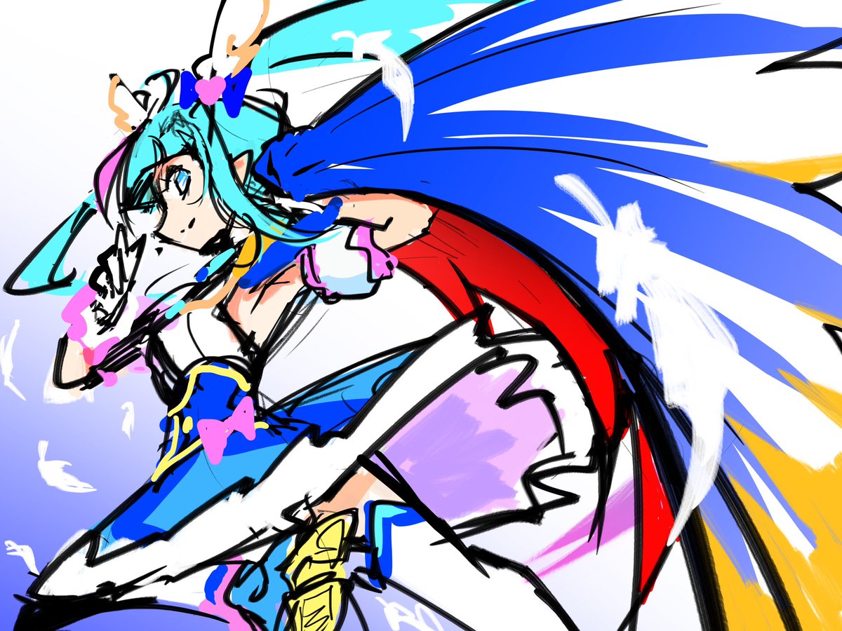 「本日のヒーローガール!#ひろプリ #キュアスカイ 」|玖〆カズーのイラスト