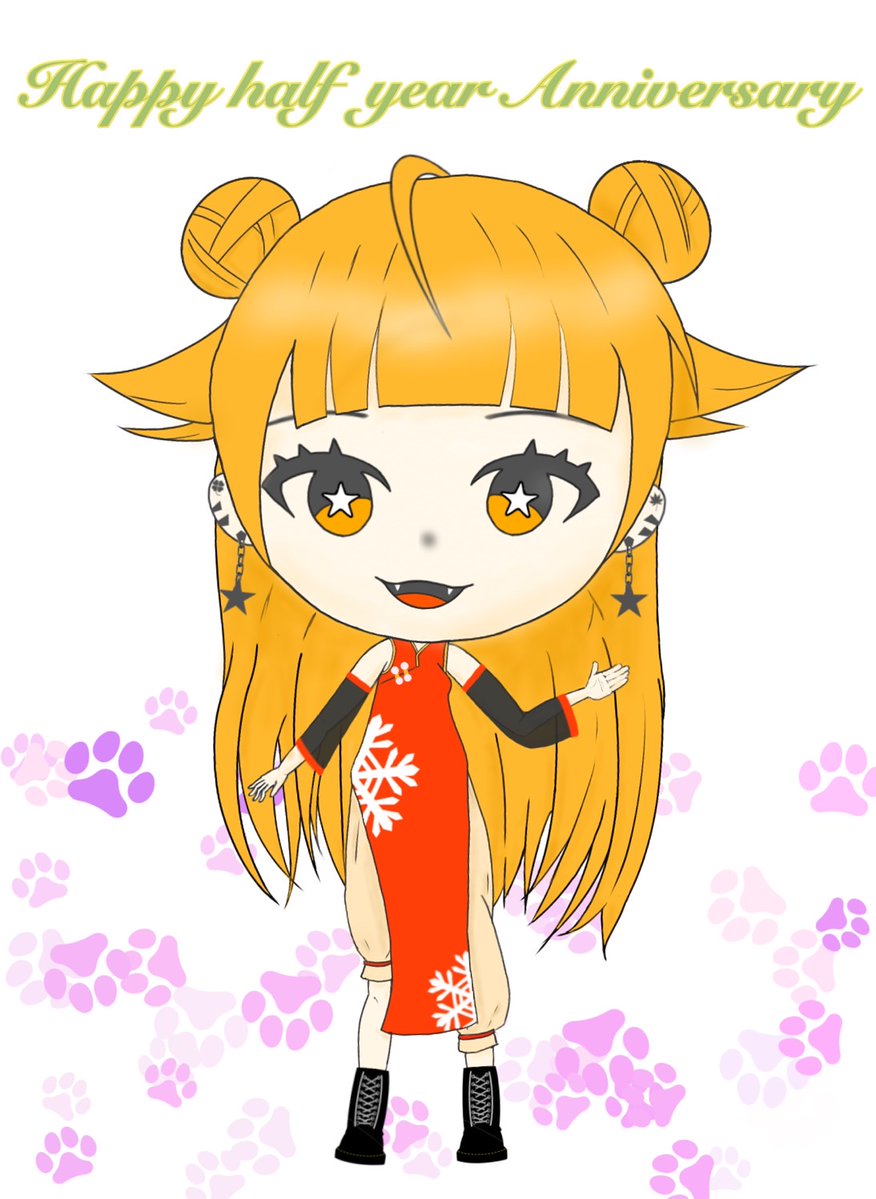 OshaberiHachi's tweet image. おはなるせ！

今日はなるせのミクチャ配信半年記念です😊
普段全く絵をかかないからへたっぴだけどお祝いのイラストを！！

衣装の柄がとっても凝ってて大好きなんだけど挫折しました…やゆさんごめんね🙏
@nrs_mgmg  @banter_15 
#NART