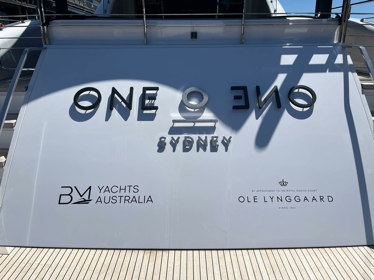 astech83's tweet image. Some snaps of the BM Yachts Australia X Ole Lynggard event on ONE O ONE. Printed and installed by the best 😉 

#InnovativeWraps #VinylSignages #CorporateBranding #YachtDecals
