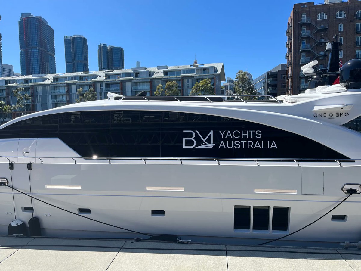 astech83's tweet image. Some snaps of the BM Yachts Australia X Ole Lynggard event on ONE O ONE. Printed and installed by the best 😉 

#InnovativeWraps #VinylSignages #CorporateBranding #YachtDecals