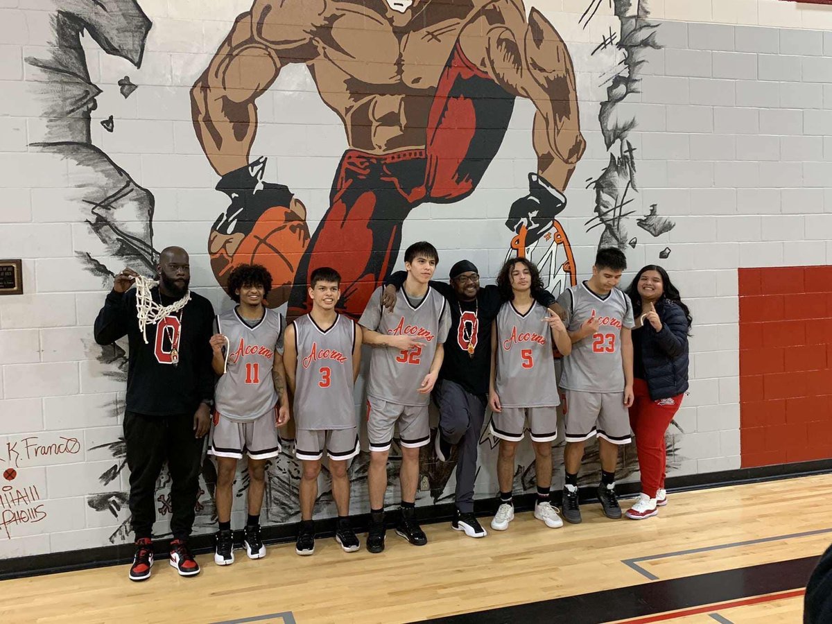 arbiejames's tweet image. Our son Latrevious #5. 
Net cutting ceremony and senior night pics.  Oakville Acorns League Champs &amp;amp; 1 seed going into districts Feb 15-17.  #districttitle #statetitle