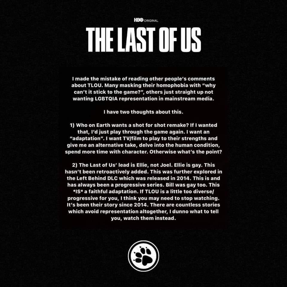 Even on nights The Last of Us isn’t airing its winning the evening.

Gnight ya lovelies and fuck yeah #tlou